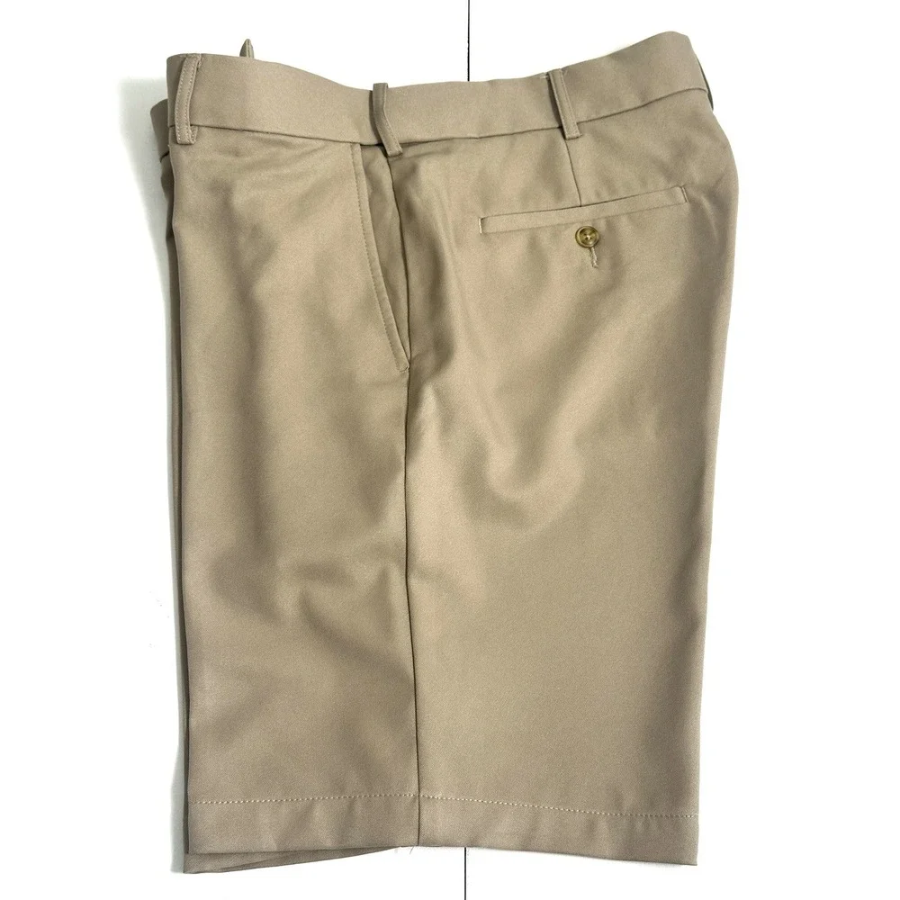 PGA Tour Men's Golf Bermuda Lightweight Shorts Tan/Beige Size 34